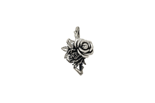 silver rose jewelry piece