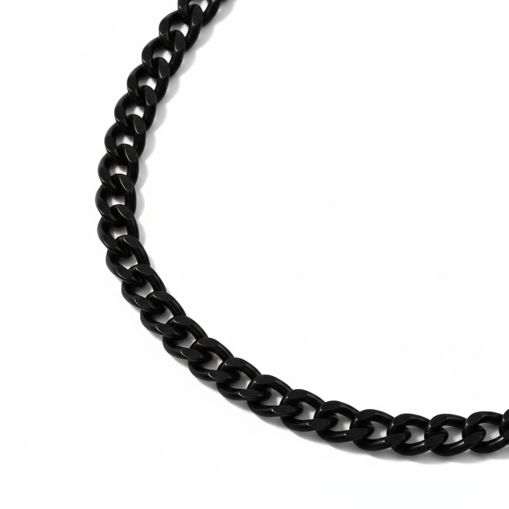 Layered black chain necklace clarte 2