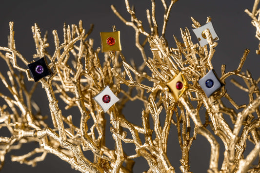 Quadrad shoes jewelry (synthetic sapphire)