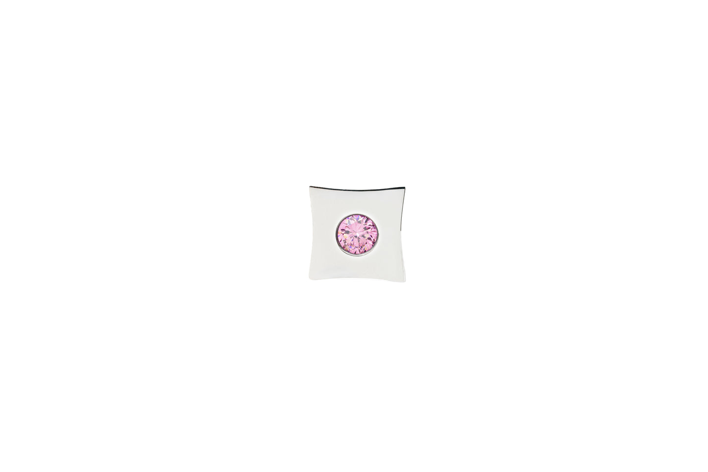 Quadrads silver gem pink
