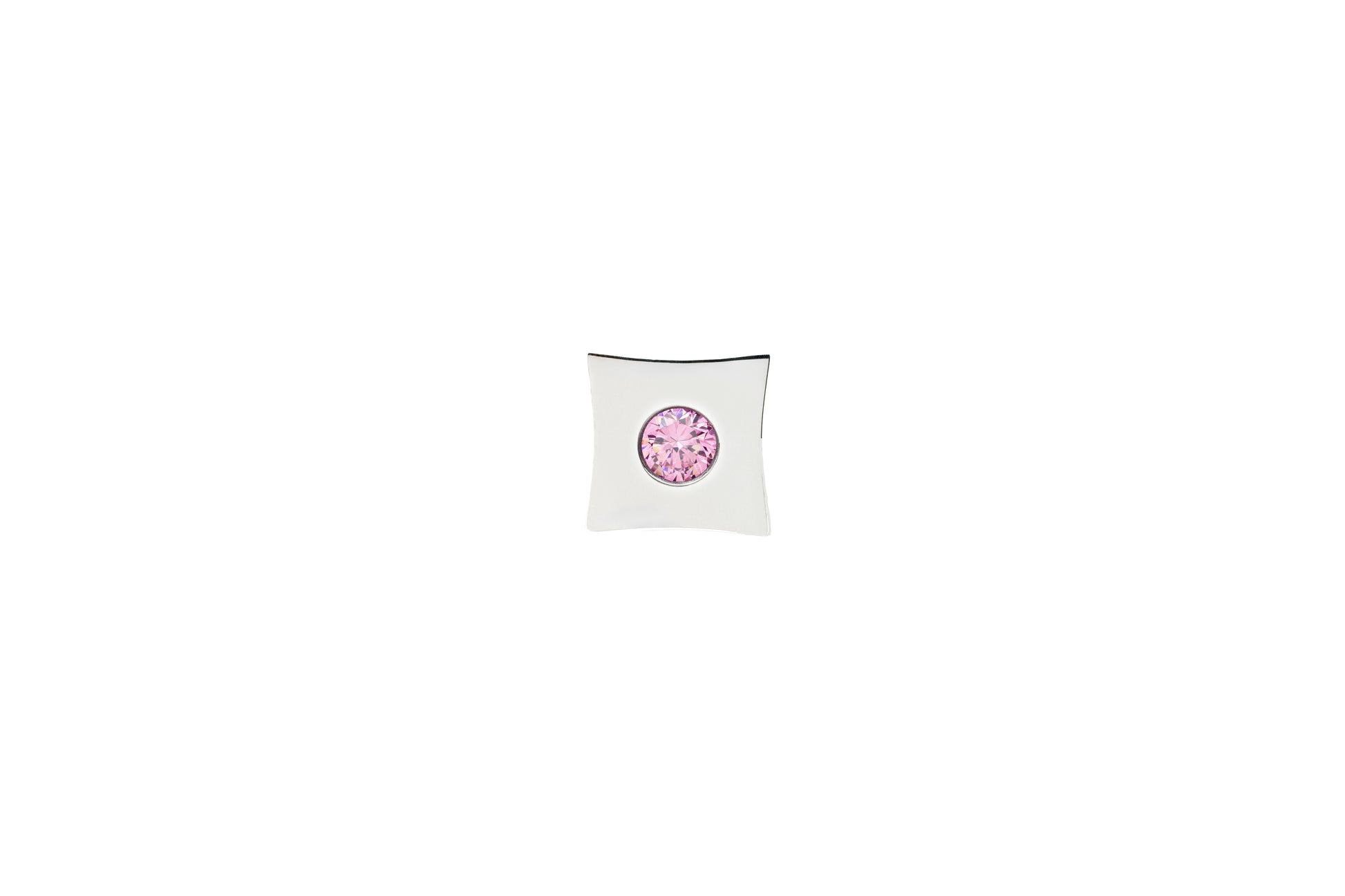 Quadrads silver gem pink