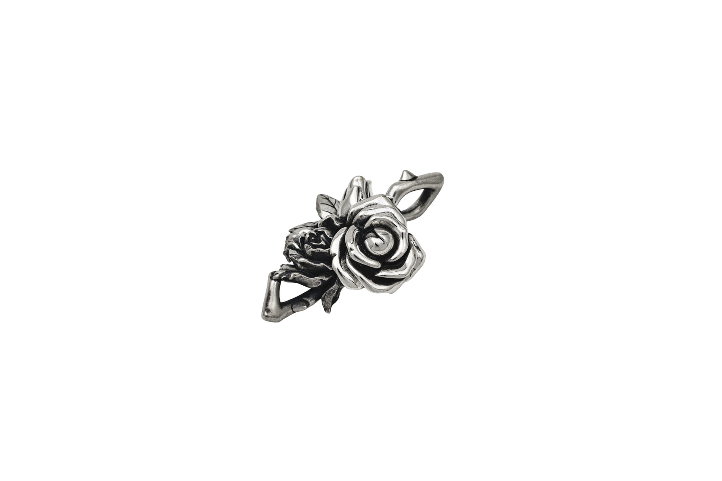 silver rose jewelry piece